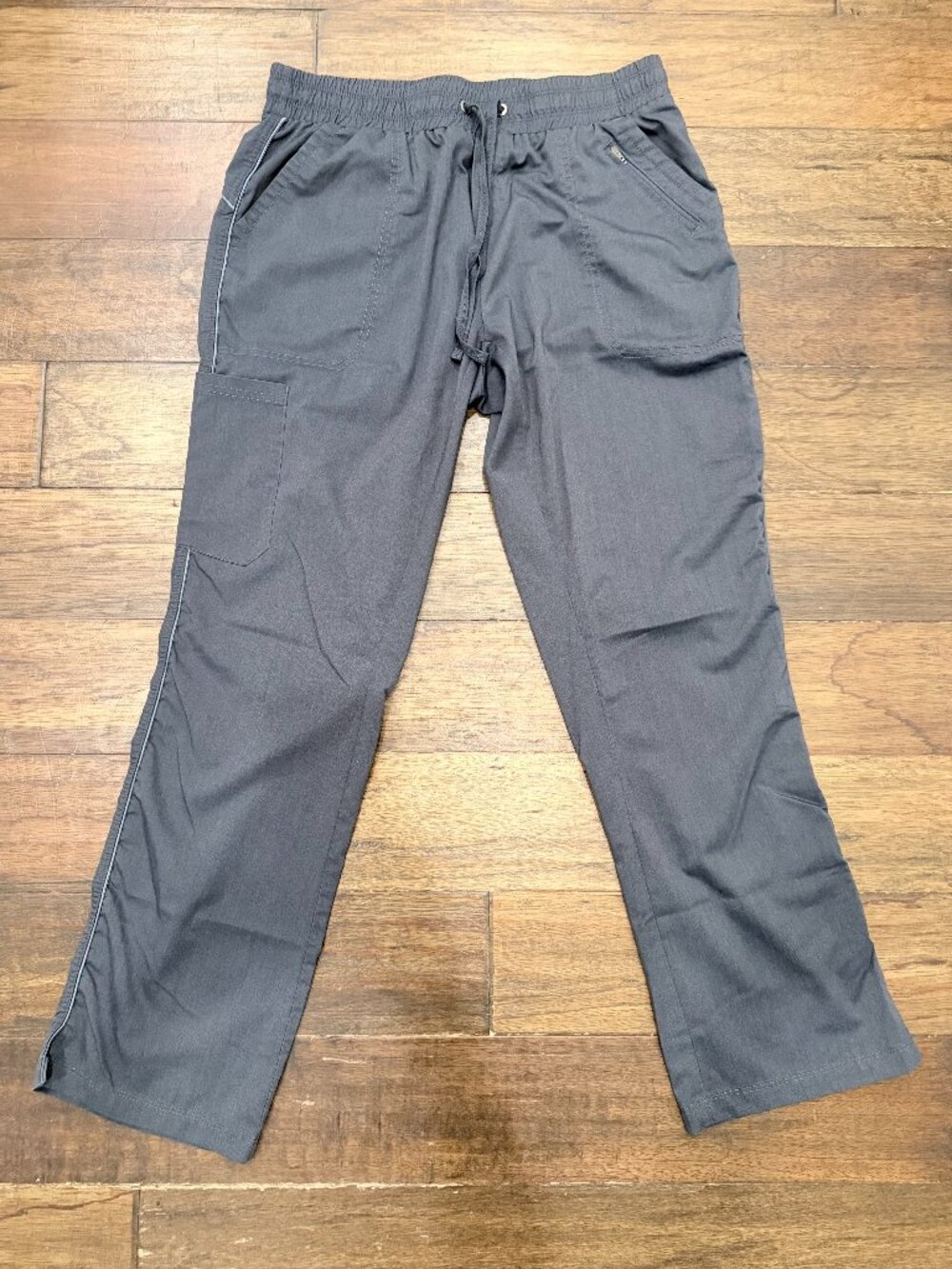 Healing Hands Purple Label Tanya Scrub Pants L Pewter Gray 9139 5 Pocket